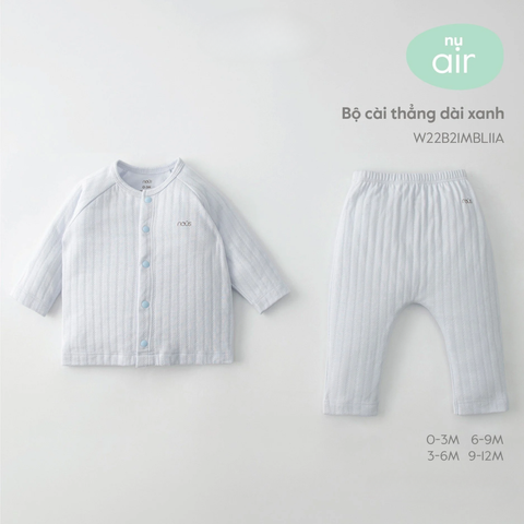  Nous - Bộ cài thẳng dài màu xanh 3M 