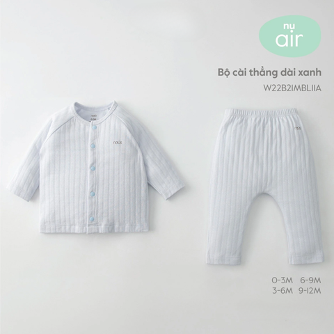  Nous - Bộ cài thẳng dài màu xanh 6M 