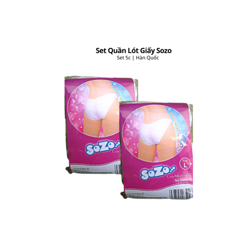  Quần lót giấy SoZo…(Bịch 5c), size L 