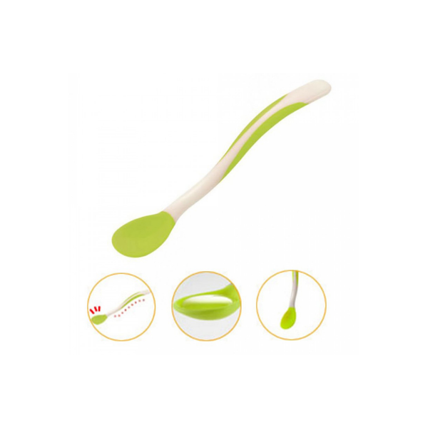  Richell - Thìa mềm xanh lá 