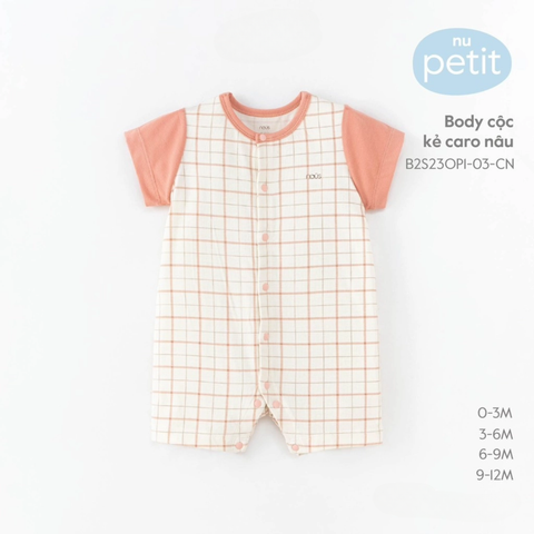  Nous - Body cộc kẻ caro nâu 6M 