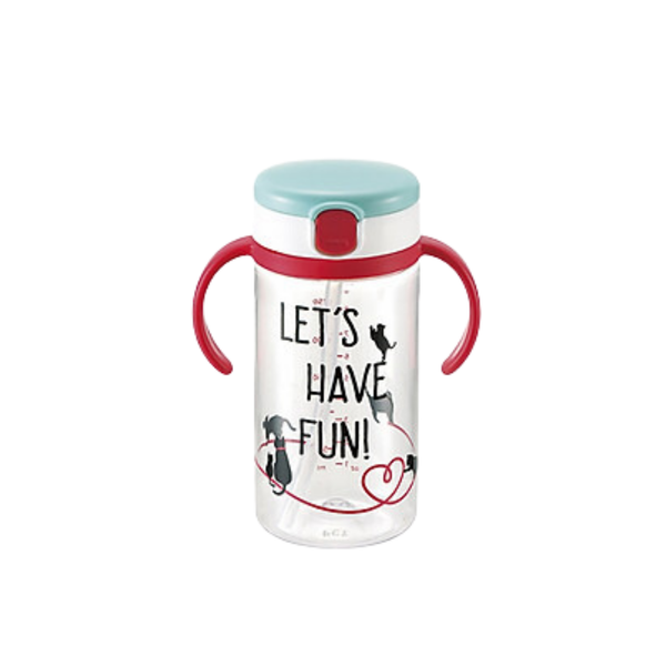  Richell - Cốc ống hút ( Đỏ - Daruma ) 320 ml 