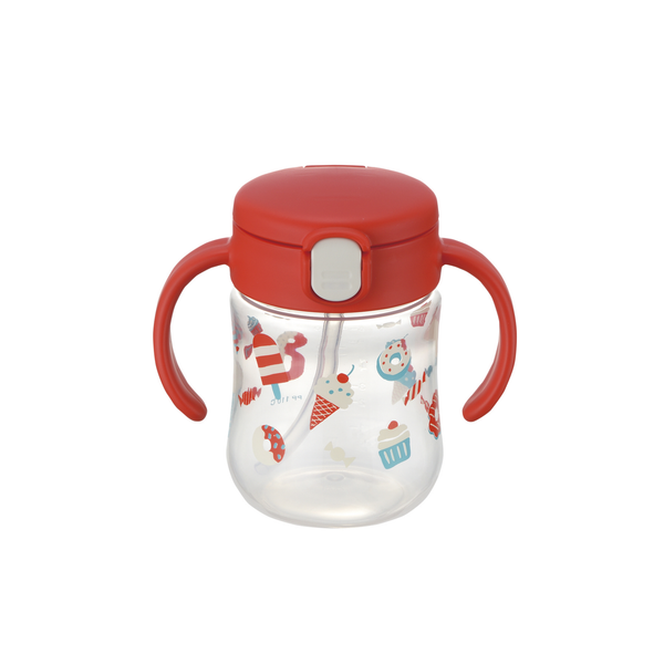  Richell - Bình ống hút T.L.I ( đỏ ) 270ml 