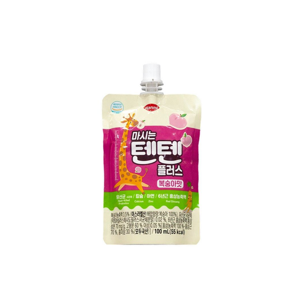  Nước trái cây hồng sâm Hanmi TenTen vị đào 12M+ (100ml) 