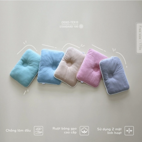  Hrnee - Gối Đám Mây Modal Organic Nâu Camel 