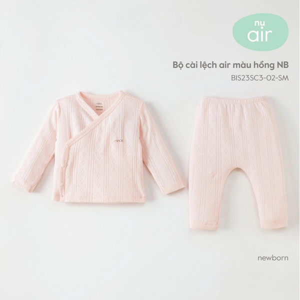  Nous - Bộ cài lệch air màu hồng NB 