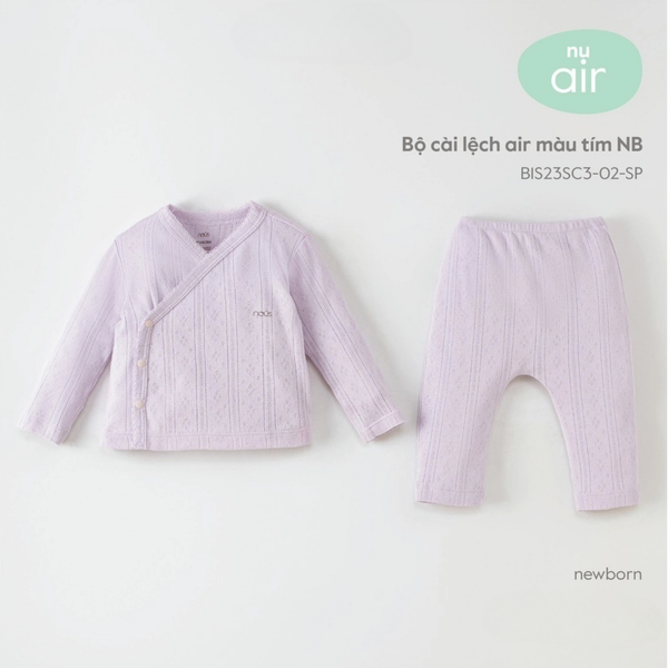  Nous - Bộ cài lệch air màu tím NB 