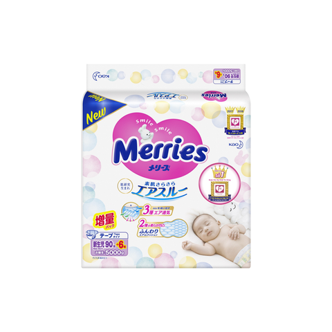  Bỉm Merries dán NB90+6 