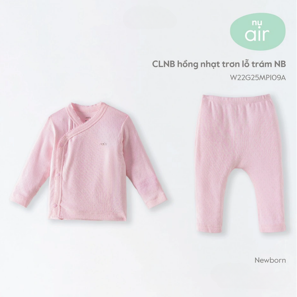  CLNB hồng nhạt trơn lỗ trám NB 