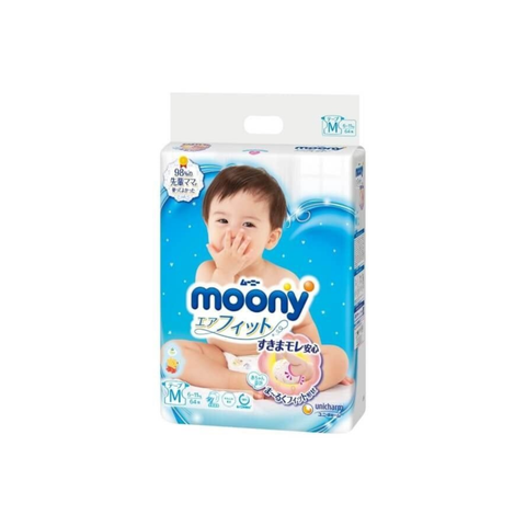  Moony - Bỉm dán xanh M64 