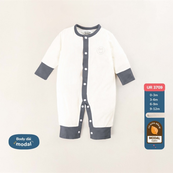  body dài uala  modal 3709 ghi 0-3M 