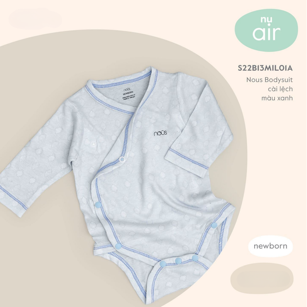  Nous - Bodysuit cài lệch màu xanh NB 