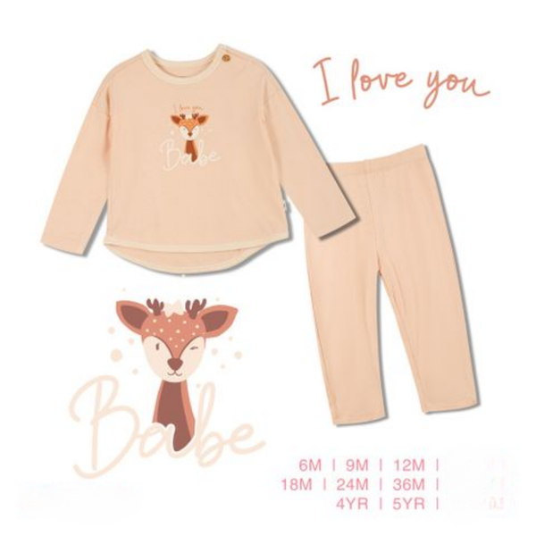  Chaang - Bộ dài cúc vai Jungle hươu hồng 6M 