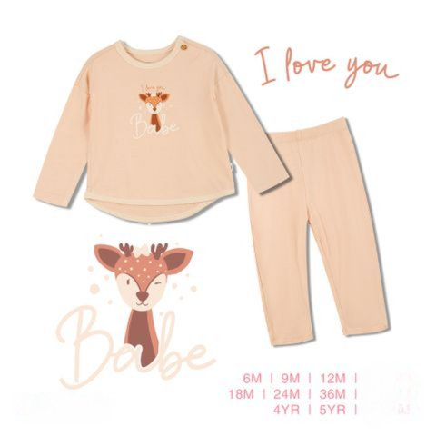  Chaang - Bộ dài cúc vai Jungle hươu hồng 6M 