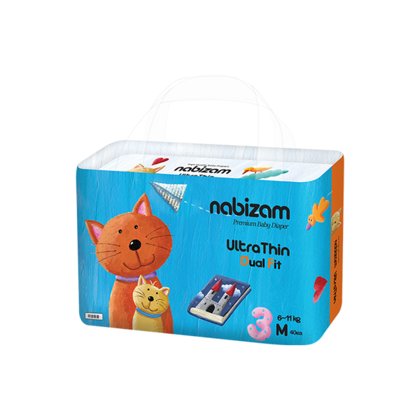  Tã Dán Nabizam Ultrathin size M - 40 miếng  (M40 6~11kg) 