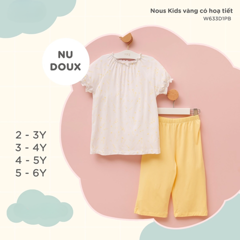 Nous kids vàng có hoạ tiết 2Y 