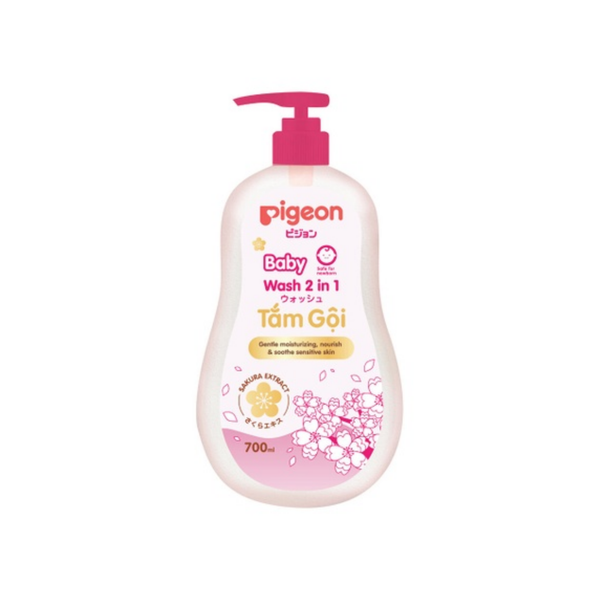  Tắm gội Pigeon 2 in 1 chiết xuất sakura (700ml) 