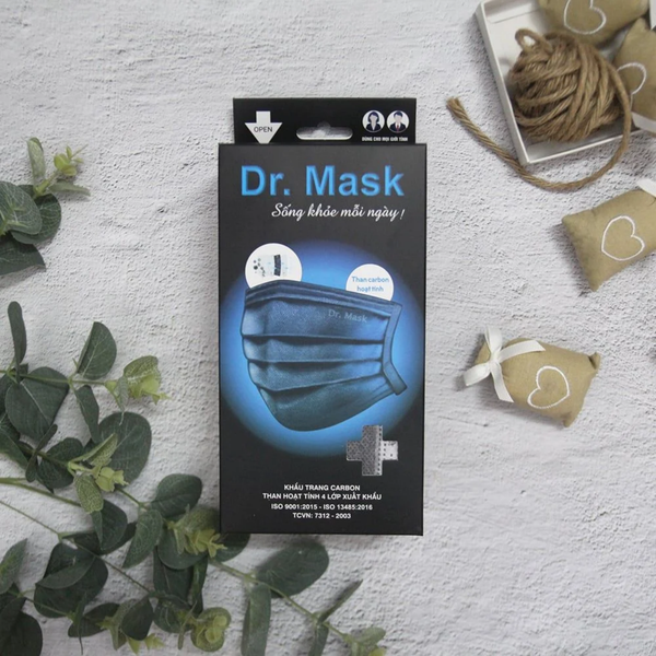  Dr.Mask - Hộp 30 khẩu trang carbon than hoạt tính 4 lớp 