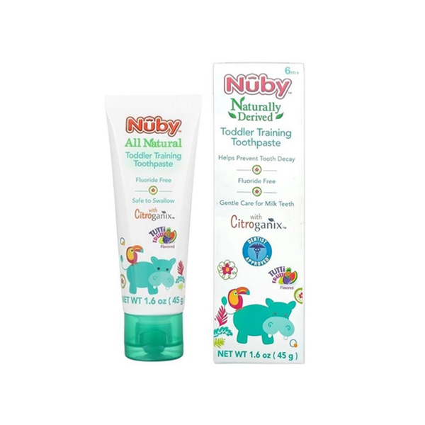  Kem đánh răng trẻ em Nuby All Toddler Training Toothpaste hương hoa quả (45g) 