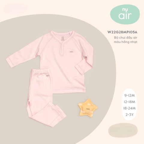  Bộ chui đầu air màu hồng nhạt 9M 
