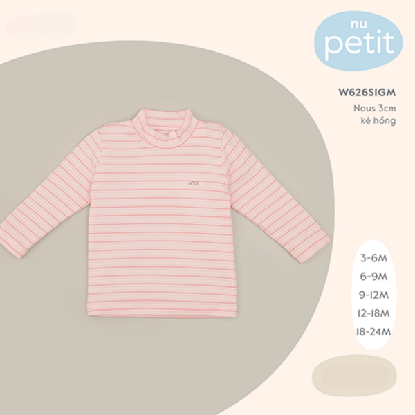  Nous 3cm kẻ hồng 6M 