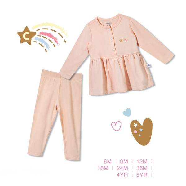  Chaang - Bộ dài babydoll Pony cam 9M 