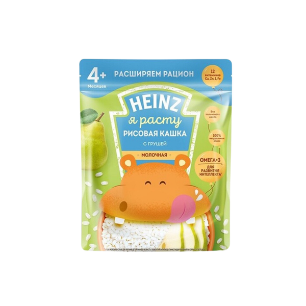  Bột ăn dặm Heinz Nga vị gạo sữa và lê 4M+ (200g) 