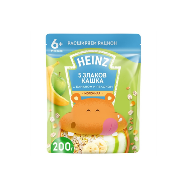  Bột ăn dặm Heinz Nga vị ngũ cốc chuối và táo 6M+ (200g) 
