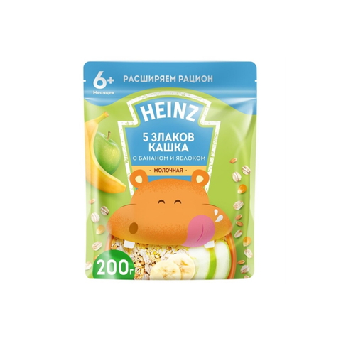  Bột ăn dặm Heinz Nga vị ngũ cốc chuối và táo 6M+ (200g) 