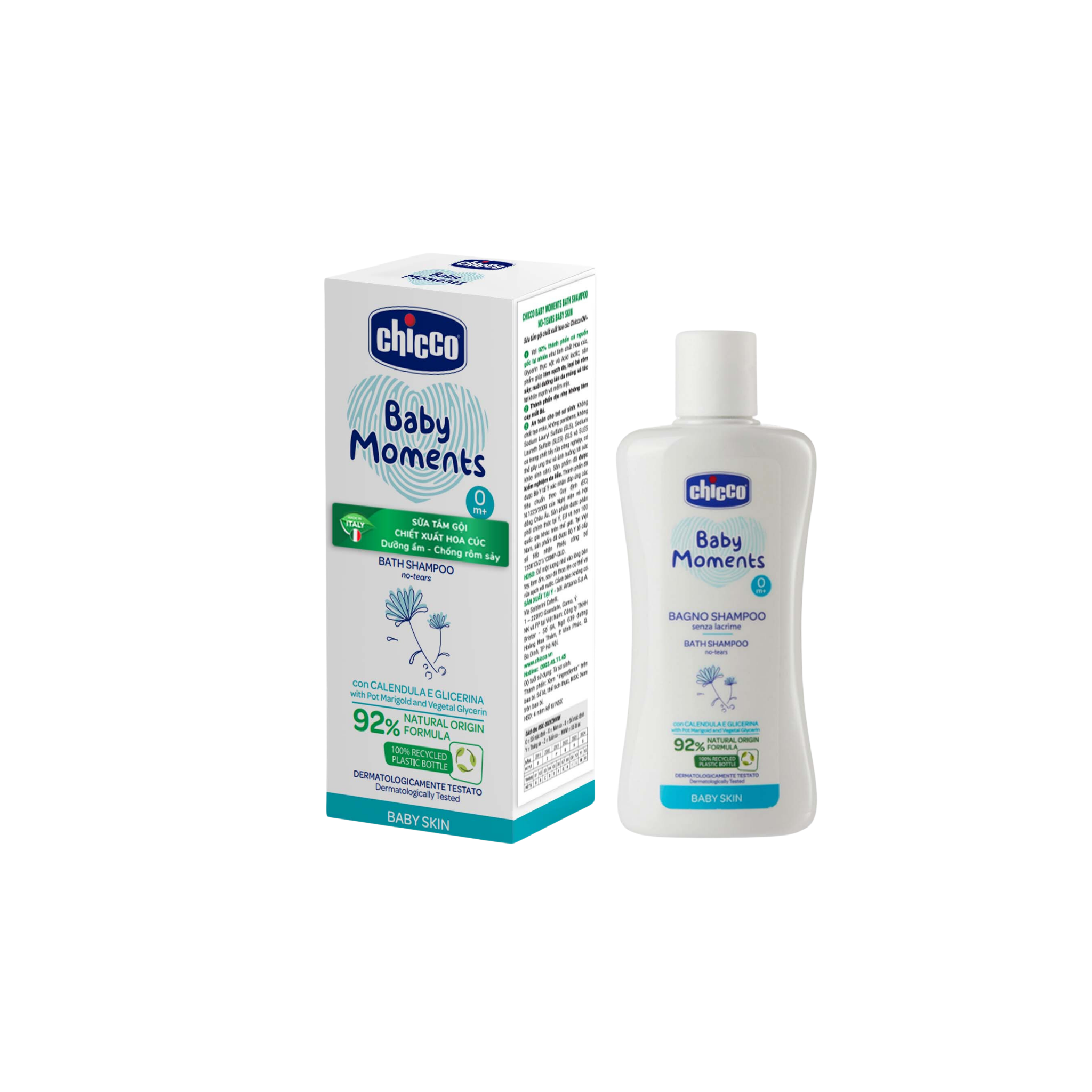  Sữa tắm gội chiết xuất hoa cúc Chicco 0M+ (500ml) 