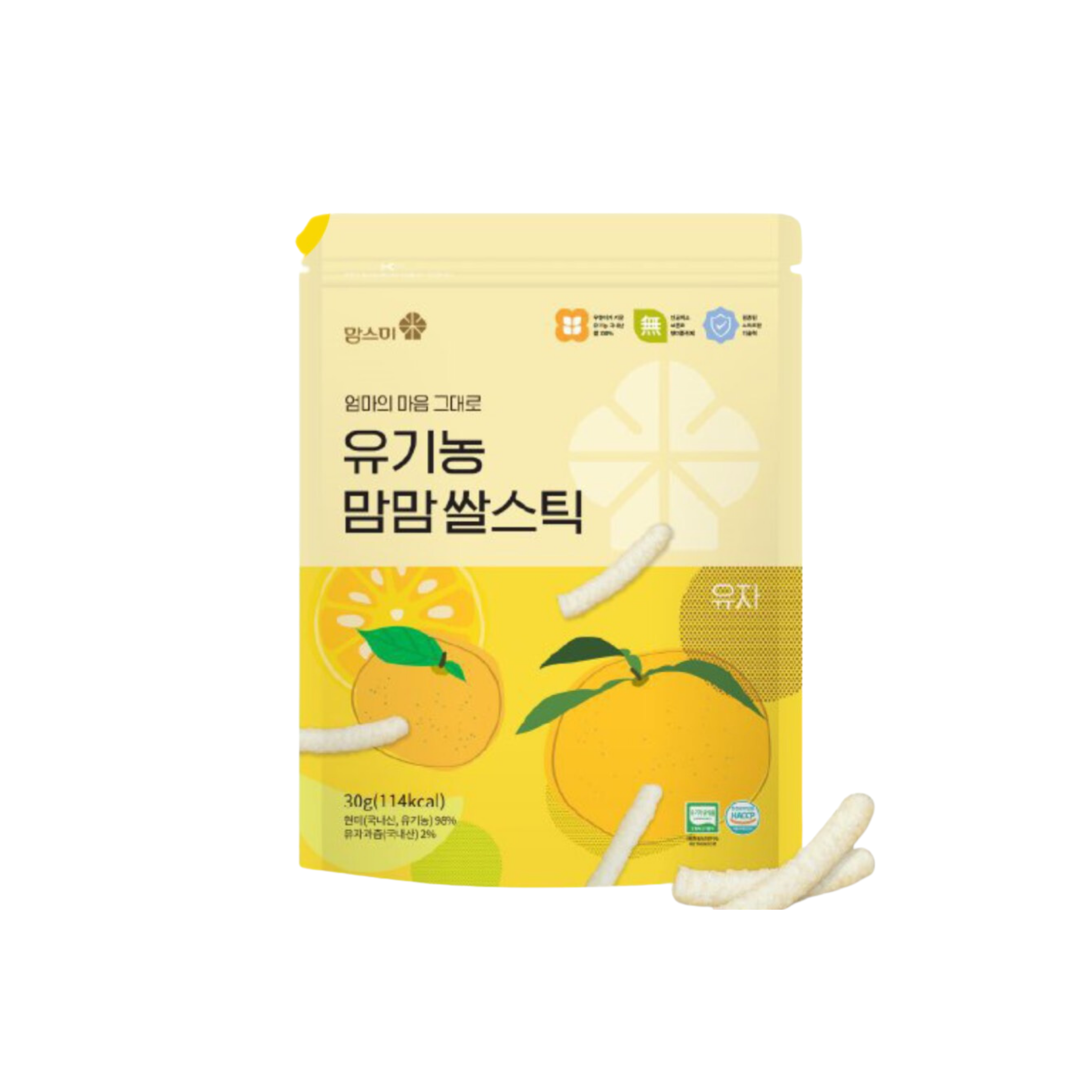  Bánh gạo dạng que Momsmi trái cây vị cam quýt 7M+ (30g) 