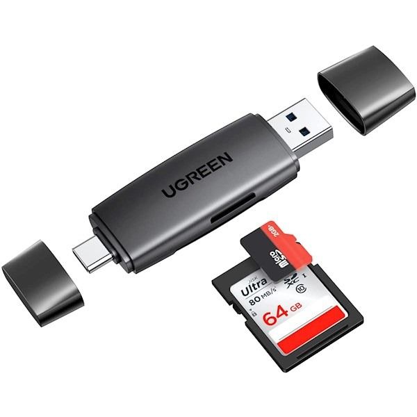 Đầu Đọc Thẻ SD/TF UGREEN 80191 USB-A & Type-C ​- 5Gbps,