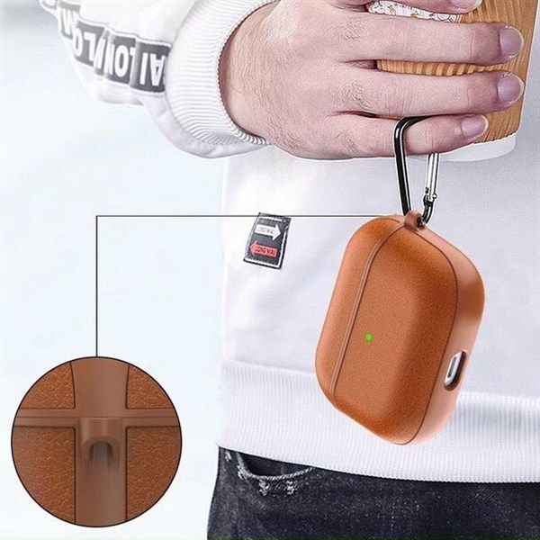  Case Airpods 3 Wiwu Leather (Nâu) 