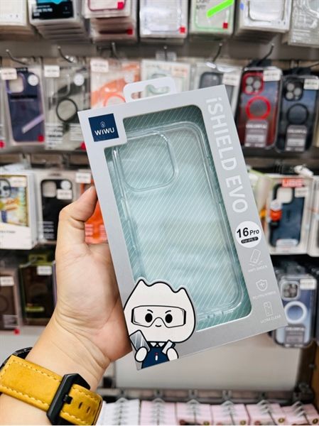  Ốp 16 Pro Trong Wiwu ishield Evo (Viền Dẻo Lưng Cứng) 