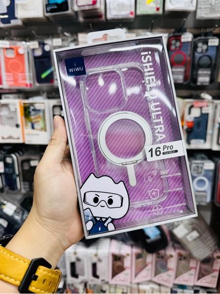  Ốp 16 Pro Trong Magsafe Stand Wiwu ishield Ultra 