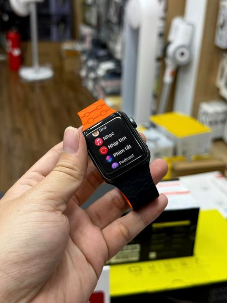  Dây Applewatch Magnetic (40/41mm) Cam/Đen 