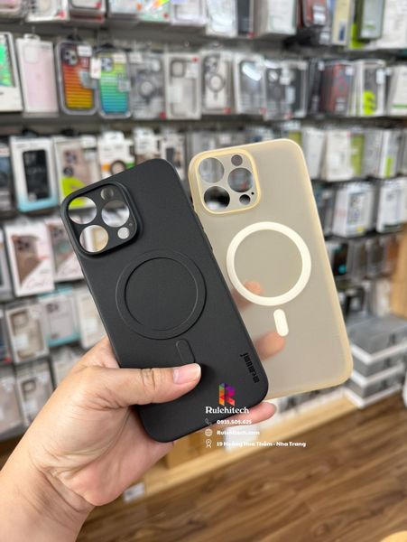  Ốp 16 Promax Memumi Lụa Magsafe - Xám 