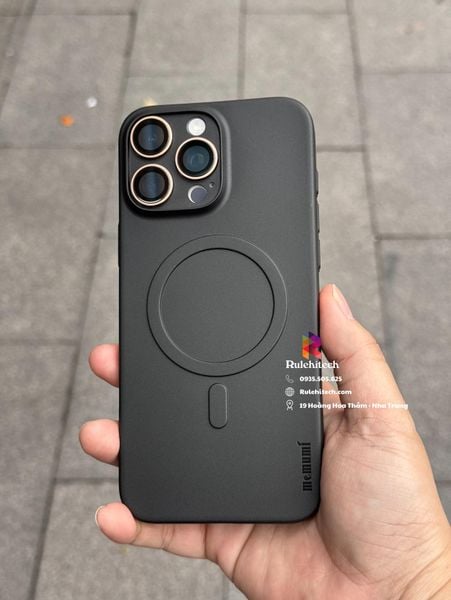  Ốp 16 Promax Memumi Lụa Magsafe - Xám 