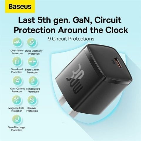  Sạc Baseus GaN 5 30W (Đen) 