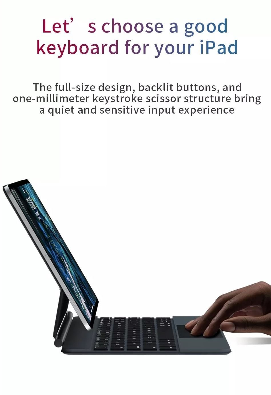  Bao Da Bàn Phím iPad Pro 11(M4) Wiwu Magic Keyboard 