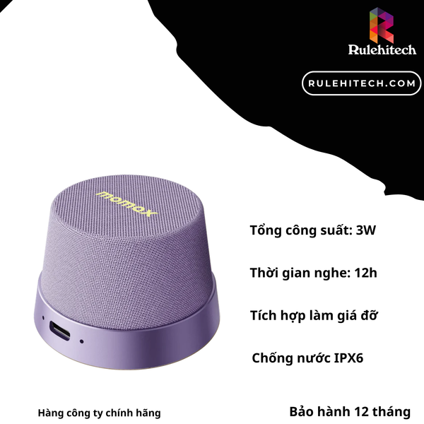  Loa Momax 1-Vibe Go - Tím 