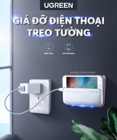  Khay Đựng Điện Thoại Ugreen Treo Tường Rộng 12cm Nhựa ABS Cao Cấp 