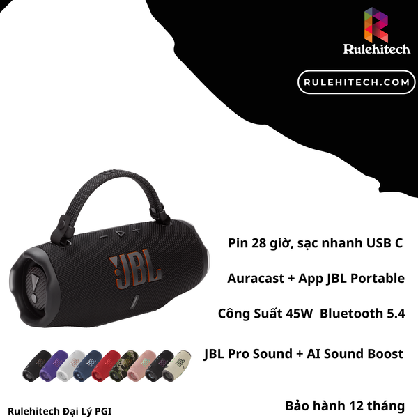  Loa JBL Charge 6 Chính Hãng PGI 