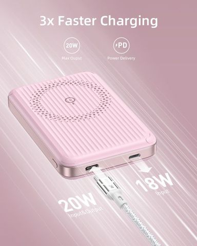  Pin innostyle PowerMag Switch 10.000mah - Hồng 