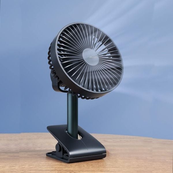  Quạt Kẹp Jisulife F7B 360 Độ (Xanh đen) 