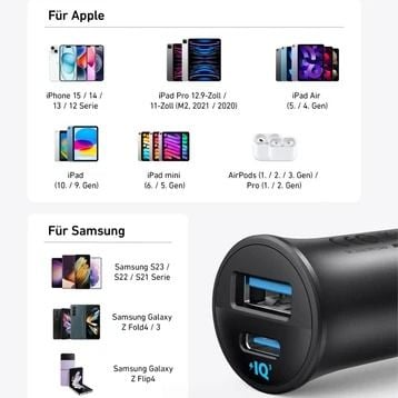  Tẩu Sạc Anker ô tô 30W 1C1A - A2741 