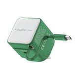  Sạc Momax GaN 35W Kèm Dây Rút - Xanh 