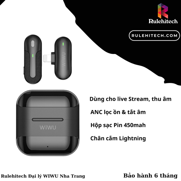  Mic Thu Âm Wiwu WM001 - 1 Mic (Cổng Lightning) 