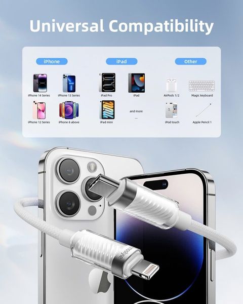  Cáp Innostyle C To Lightning CrystalShine 1.5M 