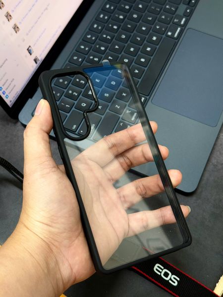  Ốp S25 Ultra Likgus Mika Viền Màu - Đen 